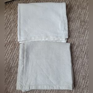 RESTORATION HARDWARE 100% LINEN PILLOW COVER ZIPPER CREAM BEIGE 21"X24"